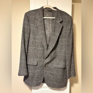 Vintage Bill Blass Goldsmith’s Classic Gray Checkered Men's Blazer